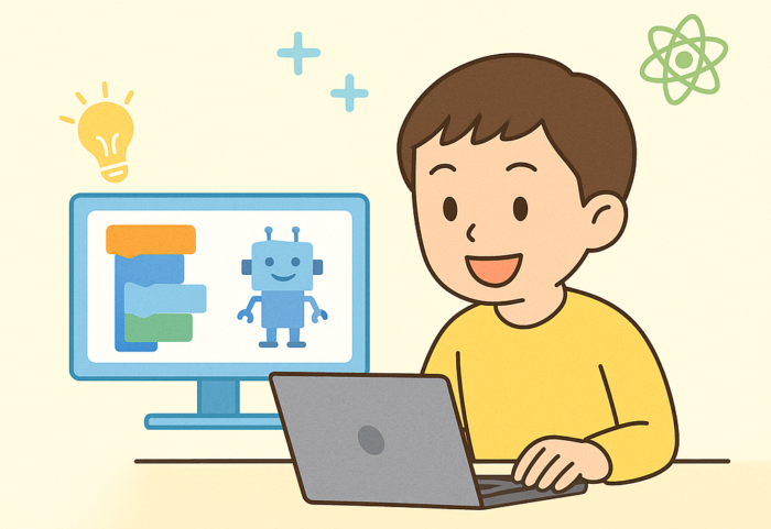 プログラミングを楽しむ子供