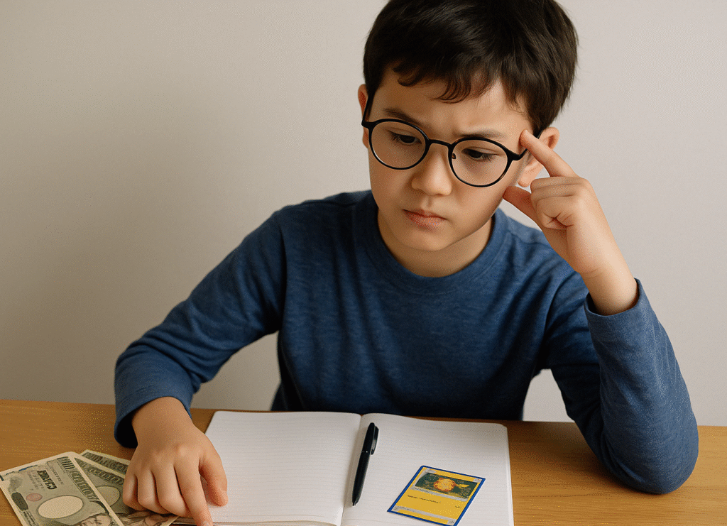 資金計画を立てる子供