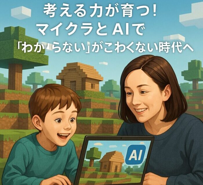 AIを利用して楽しくマイクラをする親子